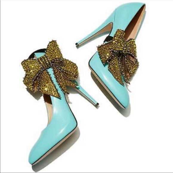 gucci crystal bow heels